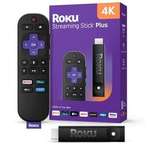 Roku Streaming Stick Plus 4K HDR 2025 Media Player Voice Remote New Sealed 3830R